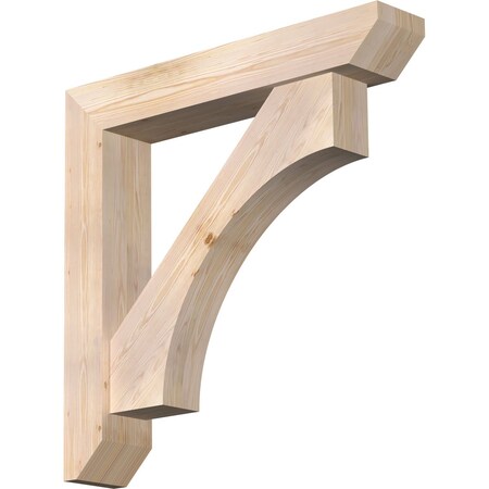 Ekena Millwork Westlake Slat Smooth Bracket w/ Offset Brace, Douglas Fir, 7 1/2"W x 42"D x 42"H BKT0806X42X42WTL06SDF